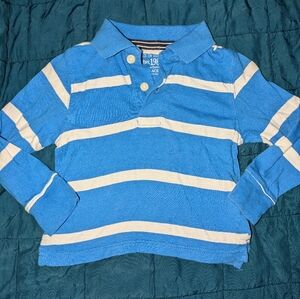 👉10/10$ The Children's Place Blue and White Striped Polo Shirt